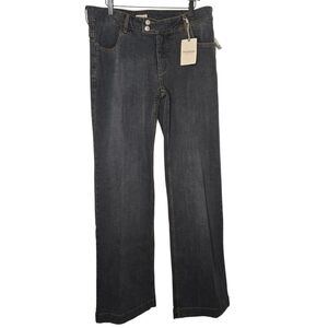 Stetson Womens Western Mid Rise Double Button Bootcut Flare Denim Jeans Size 14